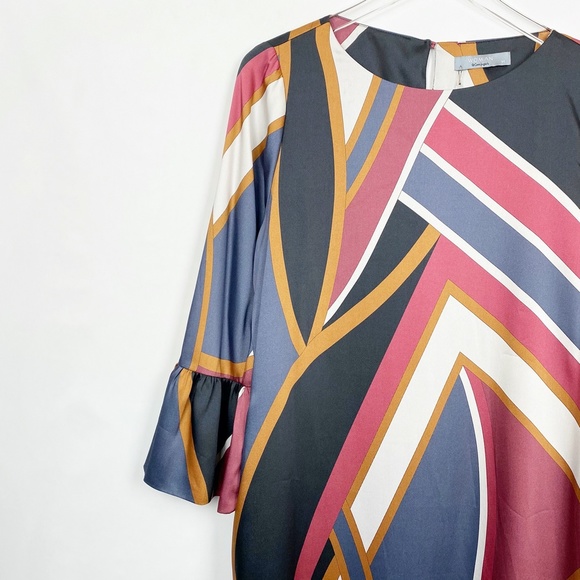 El Corte Ingles Ruffle Sleeve Flowing Dress Printe - Picture 15 of 16